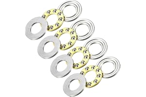 Kozelo 4pcs F8-16M Thrust Ball Bearing - [8mm x 16mm x 5mm] Chrome Steel Miniature Thrust Bearing with Washer for Machine Tool Use