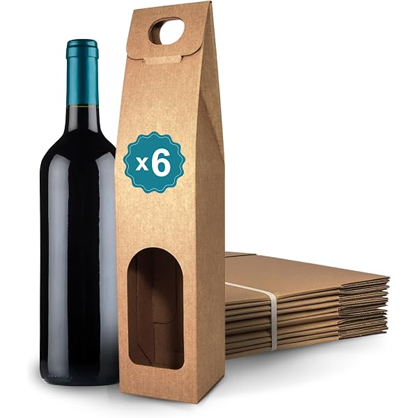 10 Pz Scatola Porta 2 Bottiglie 750 Ml Champagne Prosecco In Cartoncino Avana Liscio 200x100h390mm