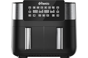 Ultenic K20 Dual Air Fryer, 6-in-1 Health Air Fryers with 2 Independent Frying Baskets, SYNC Cooking, XL 7.6L Family Sized, App with 100+ Recipes, Dishwasher-Safe