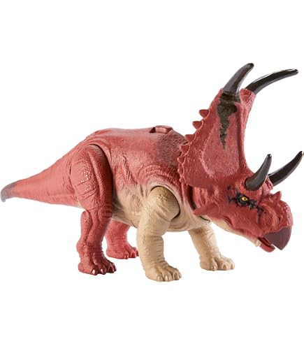 Jurassic World Figurine Tricératops Attaque Rugissante Avec Sons Et Mouvements - HDX40