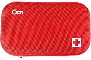 3DTengkit Mini bolsa de primeros auxilios, kit pequeño de primeros auxilios de viaje, caja rígida compacta para coche, viajes, hogar, camping, senderismo u oficina