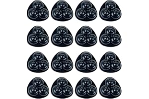 JOZMMZEOOA 16 Piezas Ruedas Muebles Pequeñas,Ruedas Giratorias Rotación de 360 Grados Autoadhesivo Rueda Adhesiva Silencioso Ruedas Bola,para Cubos Cocina Basura (Nailon Negro)