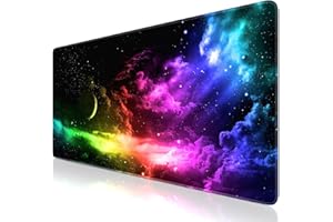 Abetcabe Gaming Mouse Pad, Mouse Mat Large 800 x 400 mm Extended Desk Mat with Non-Slip Rubber Water-Resistant surface for Home Office Gaming Work(Aurora XXL)