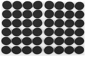 ZERODIS 48 szt. Okrągłe czarne antypoślizgowe samoprzylepne gumowe podkładki pod nóżki Ochraniacze Meble do szafek Mały sprzęt AGD Elektronika Ramki do zdjęć Meble Szuflady Szafki