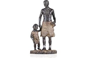 Statues africaines et sculptures de 30,5 cm. Statuettes africaines Père et fils pour décoration d'intérieur, noir, afro-américain pour salon, table, entrée, salon, décorations