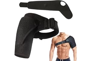 SUNERLORY Schulterbandage Neopren Schulter Unterstützung Bandage, Schulterbandage Einstellbare Kompresse Schulter Orthesen für Schulterluxation, Passt Sowohl Links Oder Rechts Schulter(Schwarz)