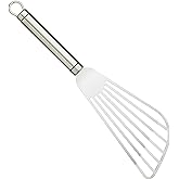 KitchenCraft Oval Handled Professional Stainless Steel Fish Slice, Fish Spatula Ideal for Flipping Fish, Meat and Eggs, Cooki