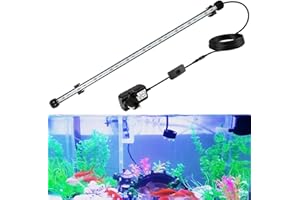 GreenSun Submersible LED Aquarium Light,Waterproof Fish Tank Light Underwater Crystal Glass Lights Suitable for Saltwater and Freshwater(Blue and White)-15 inch(38 cm)