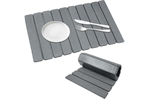 RADIANERORYI Tappetino scolapiatti, 60 x 40 cm, in ciottoli, pieghevole, per scolapiatti, ad asciugatura rapida, per cucina, Quick Dry Stone Mat Kitchen (grigio scuro, 1)