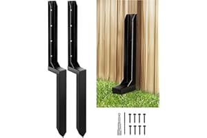 GROWNEER 2 Pack Fence Post Repair 85cm (33.5") One-Piece Heavy Duty Fence Post Repair Spike Ground Spike for Reinforcing Damaged or Broken Wooden Posts