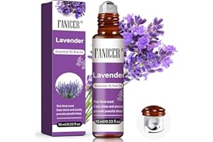 FANICER 10ML Roll-On Aceite Esencia, Aceite Esencial para Aromaterapia, Relajación y Armonía, Apoya los Síntomas Mentales y Físicos del Estrés, Ideal para Llevar Siempre Contigo, Lavanda