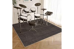 QESJODFU Tapis de Tambour Insonorisé Tapis Batterie Tapis de Batterie électronique Tapis d'absorption des vibrations Tapis Batterie Tambour pour Basses Caisse Claire et Autres Instruments 160 x 140 cm