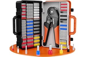 Crimpzangen Set, Preciva Aderendhülsenzange 0,08–16 mm² Crimpzange, 1500 teiliges Crimpzange Aderendhülsen Set für Heimwerker und Heimgebrauch