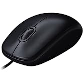 Logitech M90 USB Wired Mouse, Compatible with PC, Mac, Laptop, 1000 DPI Optical Tracking, Right and Left Hand Use App
