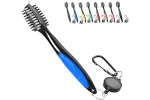 Mile High Life Brosse pour Club De Golf Kit De Nettoyage pour Rainures avec Pic pour Nettoyer Et Rallonge Rétractable (8 Couleurs)