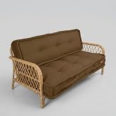 XPERMATE 2&rsquo;li Yer Minderi 60x120x14 cm Palet Minderi, Bah&ccedil;e Minderi, Oturma Minderi, Balkon Takımı Minderi (Kahverengi)