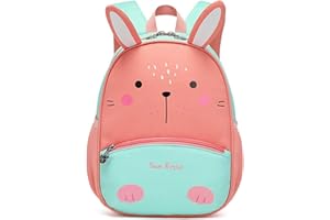 PROTAURI Mochilas para Niños - Niñas Bolsa para la Escuela Dibujos Animados Animales Mochila Infantil Viaje Mochila para Guardería Preescolar Primaria Viajar(3-5 años de Edad)