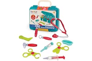 Battat – Pretend Play Doctor Set – Kids Nurse Toys – 10 Pieces & Carry Case – Toddler House Call Playset – 3+ Years– Deluxe Doctor Kit, Blue
