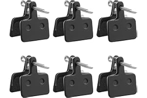 Omtofo 6 par cykelbromsbelägg för Shimano bromsbelägg B01S B03S B05S, högpresterande halvmetall bromsbelägg cykel skivbroms kompatibel med MT200 MT400 MT500
