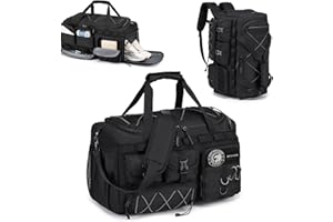 SPAHER 3 w 1 Torba na Bagaż Podręczny 55x35x25 KLM Air France Torba Sportowa Plecak dla Mężczyzn Kobiet 50L Duża Taktyczny Plecak z Przegrodą na Buty i Mokrą Kieszenią Fitness Weekendowa Torba