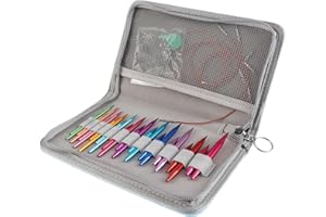 BAOFUYA Set di Ferri da Maglia Intercambiabili da 3 a 8 Mm, Ferri da Maglia Circolari Set di Punte Intercambiabili per Ferri da Maglia Set di Punte per Ferri da Maglia Circolari