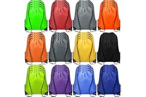 RLGPBON 12/24/48 PCS Sacche con Coulisse per Sport Gym，Zaino Sacca da Ginnastica ，Sacchetti per Palestra Sacchetto Sportive Borse da Viaggio Zainetto Scuola per Bambini Borsa Scarpe（43x34cm）