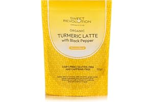 Sweet Revolution Organic Turmeric Latte with Black Pepper Barista Blend 500g catering pack. Gluten Free, Dairy Free, Refined Sugar-Free.