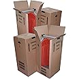 STORM TRADING GROUP Large Tall Strong Double Wall Wardrobe Removal Boxes With Hanging Rails (3 x)
