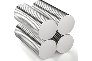 WISYOK 100pcs Mini Magnets 6 x 2 mm, Small Strong Neodymium Magnets, Round Magnet for Whiteboard, Fridge Magnet