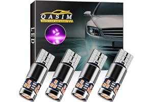 Qasim 4pcs T10 501 LED Bulbs Pink W5W 194 168 Lights Canbus No Error 2016-18SMD 450 Lumens for Car Side Lights Interior Dome Map Door Courtesy Number Plate Lights