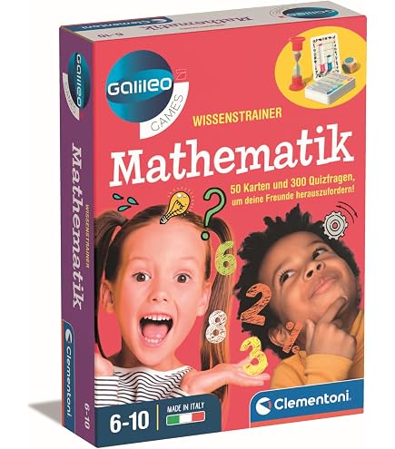 Clementoni Galileo Games Knowledge Trainer - Gioco A Quiz Geografia Italia E Mondo - Per Bambini Dai 6 Anni, 50 Quiz E Clessidra