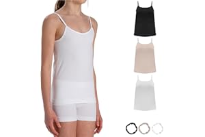 Risalti Canotta Bambina Microfibra Spalla Stretta 3 Pz - Canottiera Bimba Elegante, Caraco Senza Cuciture ed Etichette, Top Intimo più Morbido delle Canottiere Bimba Cotone - Made in Italy