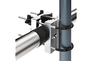 4smile Sonnenschirmhalter aus Metall, Sonnenschirm Balkon Halterung Edelstahl flexibel balkonklammer