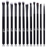 MSQ 12 pezzi Pennelli per Trucco Occhi Professionali Pennelli Trucco Professionale Set Occhi Trucco Pennello Ombretto Sfumatu