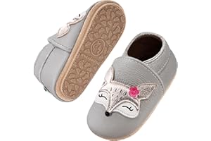 IceUnicorn Krabbelschuhe Baby Lauflernschuhe Weicher Leder Jungen Mädchen Lederschuhe Babys Rutschfeste Krabbelschuhe mit Gummisohle Babyschuhe
