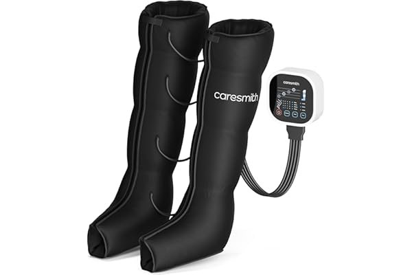 Revive Foot Compression Massager with Caresmith Powerful Controller 4 Target Areas with 4 Modes Foot Massager for Pain Relief Blood circulation massage