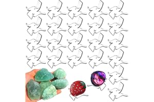 LRANFOW Rock Display Stand (Medium), 24 PCS Acrylic Display Stand Small Collectibles Stands for Rock Paintings Geodes Rock Mineral Agate Fossil Coral