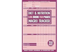 Diet & Nutrition Logbook: Macro Tracker & Daily Food Journal To Help Count Your Calories, Record Exercise & Achieve Weight Loss (Jumbo Size 150 Pages)