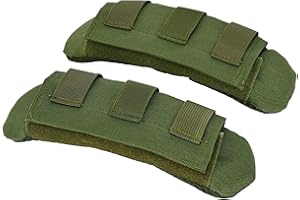 FENOHREFE 1 paire de coussinets tactiques pour gilet, bandoulière, coussin confortable en maille de protection, coussinets de protection pour randonnée, accessoires de sac à dos, marron