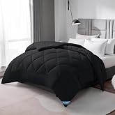 WAVVE Duvet Filling 220 x 240 cm for 150/135/160 Beds, 300 g/m&sup2; Fibre Duvet, Lightweight, Soft, Breathable (240 x 220 cm, Bla