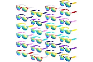 SCIONE 24 Pack Kids Sunglasses Bulk Neon Colors Sunglasses Party Bag Fillers for Kids Party favours for Birthday, Beach Pool