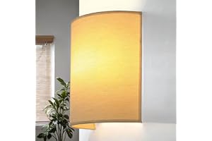 Vägglampa brun, up down-ljus, lampskärm i tyg, vägglampa E27, B:20 cm, lågbländande, mysig, vardagsrum, vägglampa sovrum
