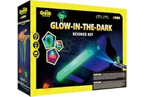 Greek Science 75+ Science Experiments for Kids, Glow in the Dark Science Kit with Glowing Test Tube, Glowing Waves, Colorful Bouncy Balls, STEM Toys Christmas Birthday Gift for Girls and Boys
