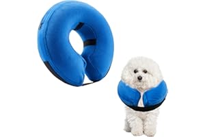 TIRYNS Inflatable Dog Collar Protective Inflatable Collar with Quick Release and Adjustable Fit Inflatable Recovery Collars Soft Comfy Washable for After Surgery Protects from Stitches Bites Lick and Wound S