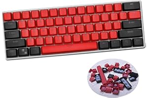 Sunzit Keycaps, 61 Teclas Keycaps Backlight Bicolor PBT Keycap para GH60 / RK61 / ALT61 / Annie/Keyboard Poker Keys (Vender Solo Teclas)