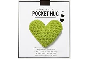 ARVOV Pocket Hug Positive Geschenk, Abschiedsgeschenk Freundin, Herz Pocket Hug, Mutmacher Geschenk, Beste Freundin Geschenke, Lustige Geschenk für Freund Freundin Familie Freund Patient (Grasgrün)