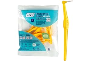 ‎TEPE TePe Angle Interdentalbürste, Gelb, 0,7 mm/ISO 4, 20 Stk., Zahnwischenraumreinigung, Plaque-Entferner für mittelgroße Zahnlücken