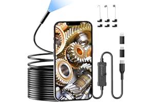 Endoskopkamera mit Licht, Ennovor 1920 HD Endoskop with 8 LED Lights, IP67 Wasserdicht Inspektionskamera,No WiFi Endoskopkamera Handy, Rohrkamera for Android & iOS, Tablet (16.4 ft/5 m)