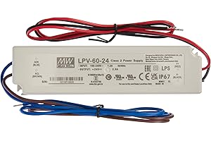 MEAN WELL Alimentatore LED 60 W, 24 V, 2,5 A; MeanWell, LPV-60-24; alimentatore di commutazione