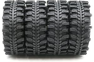 HOBBYSOUL 4pcs RC 1.9 Mud Terreno Pneumatici Super Grip Soft Crawler Pneumatico 121mm/4.75inch Misura per 1.9 Beadlock Cerchio